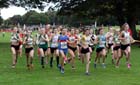 Start of the under-15 girls Northern Cross Country Relays, Graves Park, Sheffield.
